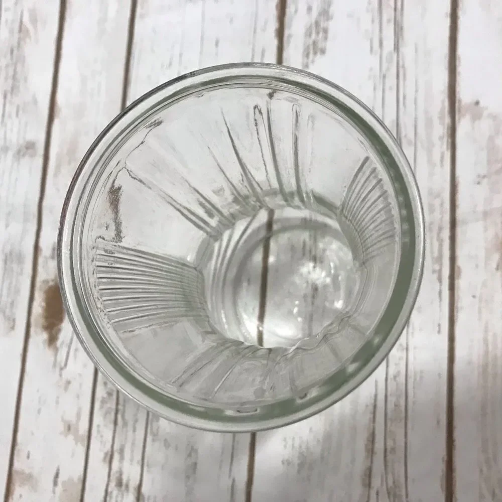 Vintage Hoosier Clear Glass Vase‎ Lyre Ribbed 4086-B